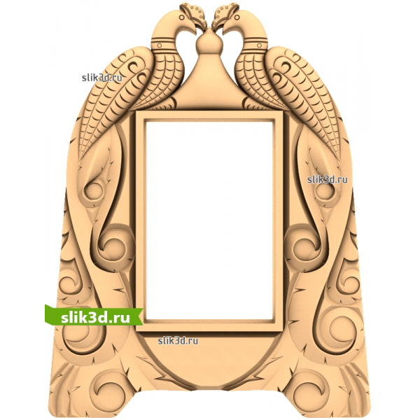 Декоративная рамка Павлины - STL 3D Модель для ЧПУ
