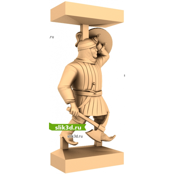 Воины-защитники: 3D модель для ЧПУ в формате STL