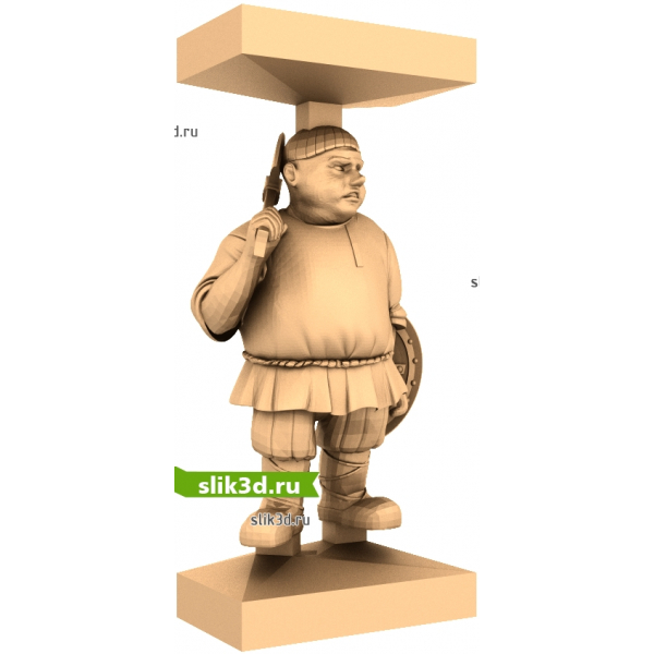 3D Модель Славянский Воин для ЧПУ