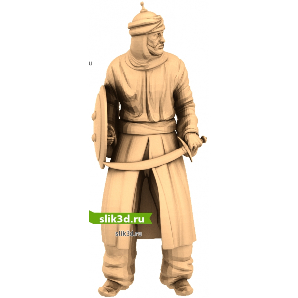 Восточный Воин 3D STL Модель для ЧПУ