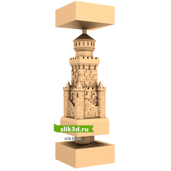 3D модель Башня Лабиринта для ЧПУ станка в формате STL