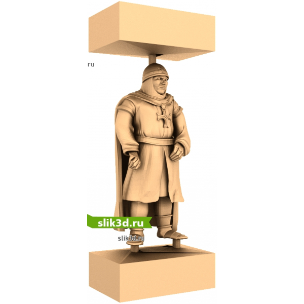 3D модель Рыцарь-защитник для ЧПУ