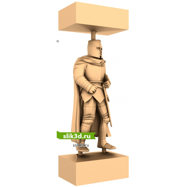 3D модель Рыцарь-защитник для ЧПУ