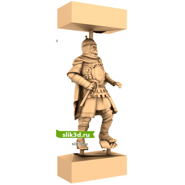 3D STL Модель Средневекового Воина для ЧПУ