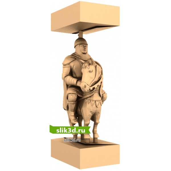 Воин на коне - 3D модель STL для ЧПУ