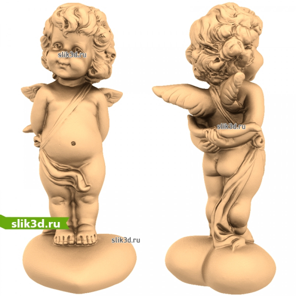 Крылатый Амурчик - 3D модель для ЧПУ